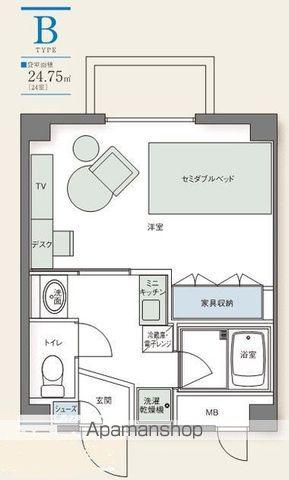 アルファコンフォート高松(1K/6階)の間取り写真