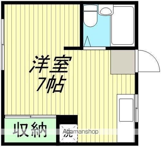 リバーサイド若葉町(1K/2階)の間取り写真