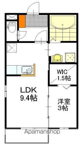 ハイツARTA(1SDK/1階)の間取り写真