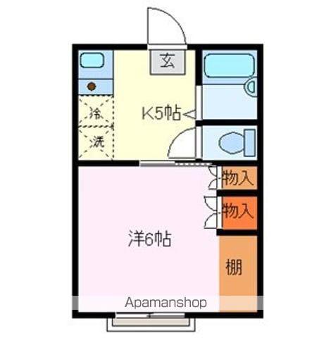 ハイライフSANYO(1K/1階)の間取り写真