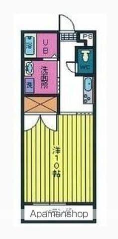 サンヴェール(1K/4階)の間取り写真