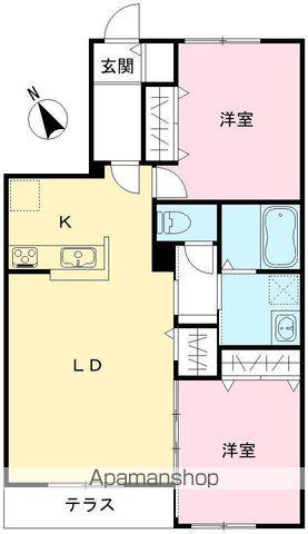 NOVガーデンハウス谷田部 FG棟(2LDK/1階)の間取り写真
