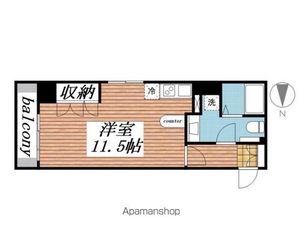 アル・ドゥ・6(ワンルーム/5階)の間取り写真