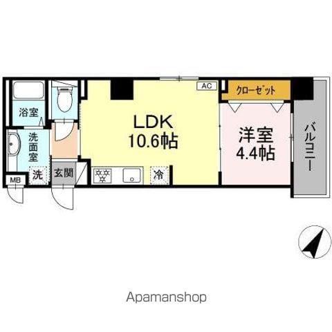 MS PORT(1LDK/5階)の間取り写真