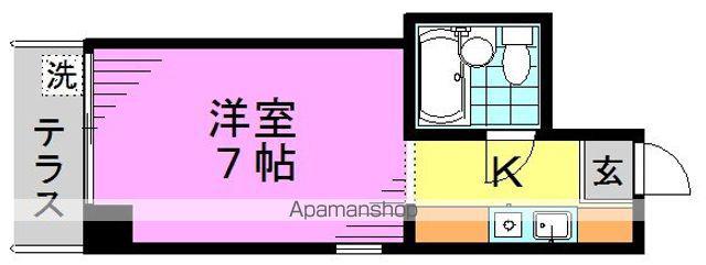 クリアネス88(1K/1階)の間取り写真
