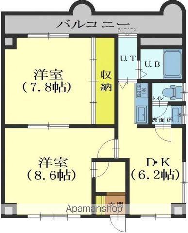 クライムファースト(2DK/2階)の間取り写真