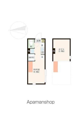 STELLA(ワンルーム/2階)の間取り写真