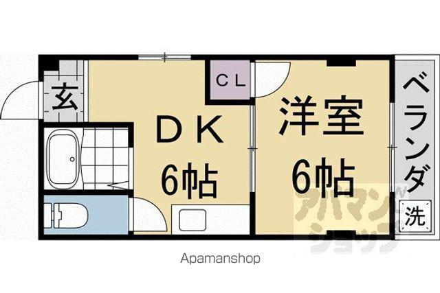 レジデンスSY(1DK/3階)の間取り写真