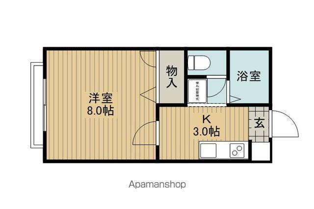 レジデンス小松Ⅱ(1K/2階)の間取り写真