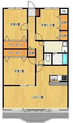 グランマンション(3LDK/1階)の間取り写真