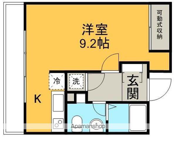 ローズコート千代田(1K/3階)の間取り写真