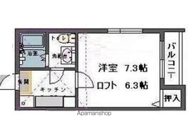 サザンパラダイス(1K/1階)の間取り写真