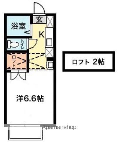 サニーライフ青山(1K/2階)の間取り写真