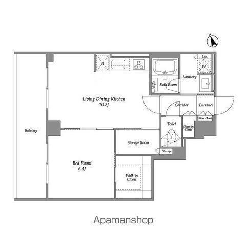 プラネソシエ青戸(1LDK/3階)の間取り写真