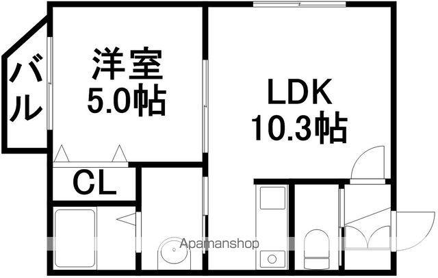 ピュア・M豊平(1LDK/3階)の間取り写真
