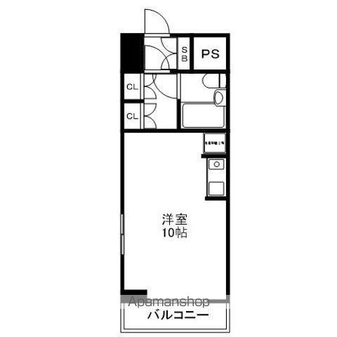 ダイアパレス長野中央(ワンルーム/1階)の間取り写真