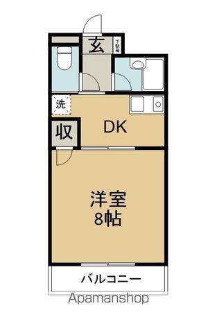 パールメゾン松茂(1DK/5階)の間取り写真