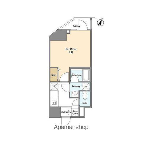 ディームス東新宿(1K/9階)の間取り写真