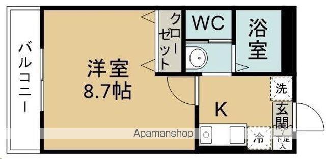 オーチャード国見(1K/1階)の間取り写真