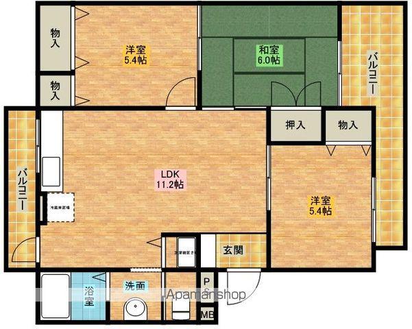 ロイヤルライフ21(3LDK/1階)の間取り写真