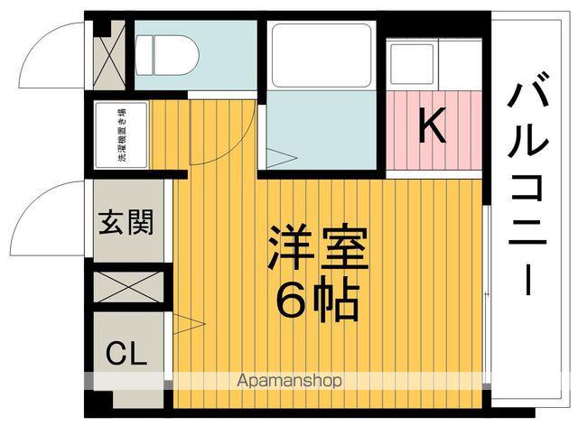 リバティーハイツ(1K/2階)の間取り写真