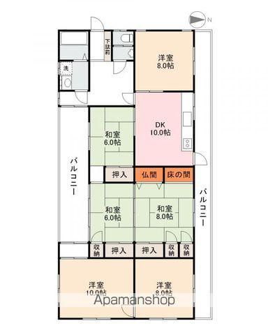 谷上ビル(6DK/2階)の間取り写真