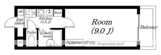 センチュリー柴田2(1K/3階)の間取り写真