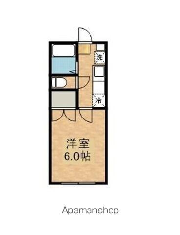 アリス多賀城B(1K/2階)の間取り写真