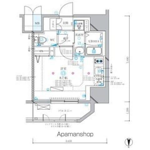 ディアレイシャス名古屋浄心Ⅱ(ワンルーム/14階)の間取り写真