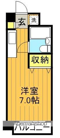 メゾンドプリューム(ワンルーム/6階)の間取り写真