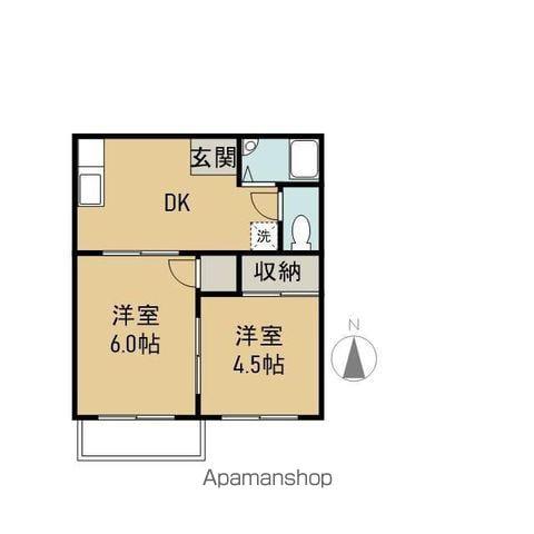 ゆうきコーポ(2K/2階)の間取り写真