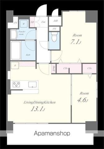 ブランシュ今里(2LDK/2階)の間取り写真