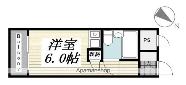 ロワイヤルユウ鹿島(ワンルーム/4階)の間取り写真