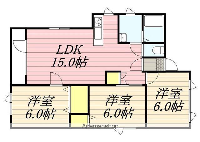 カーサデリヤⅤ(3LDK/2階)の間取り写真
