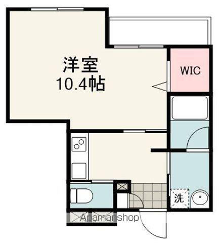 オラシオン大坪町(1K/5階)の間取り写真