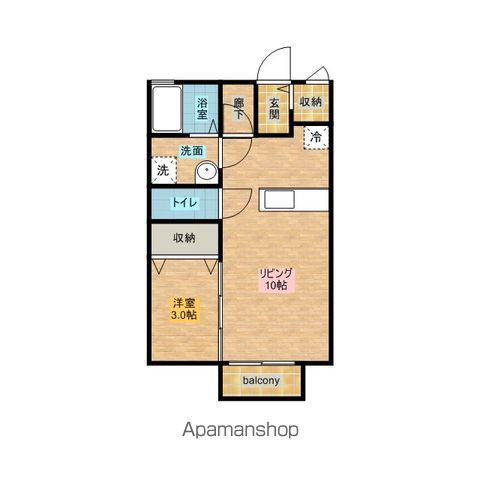 ヴィラグリーン(1LDK/1階)の間取り写真