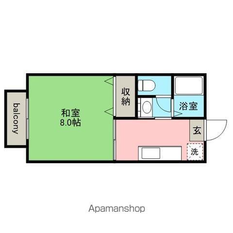 ラフォンテ・GOO(1K/2階)の間取り写真