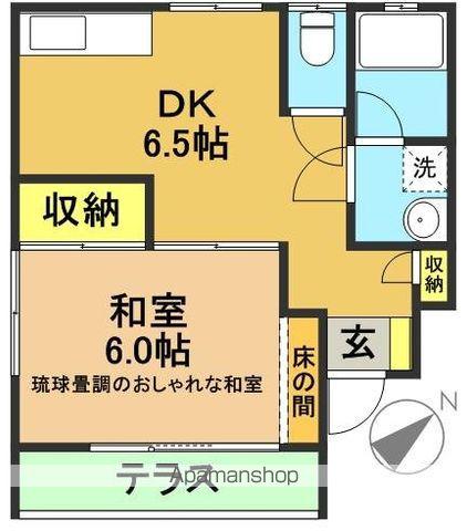 メゾンドブローニュⅡ(1DK/1階)の間取り写真