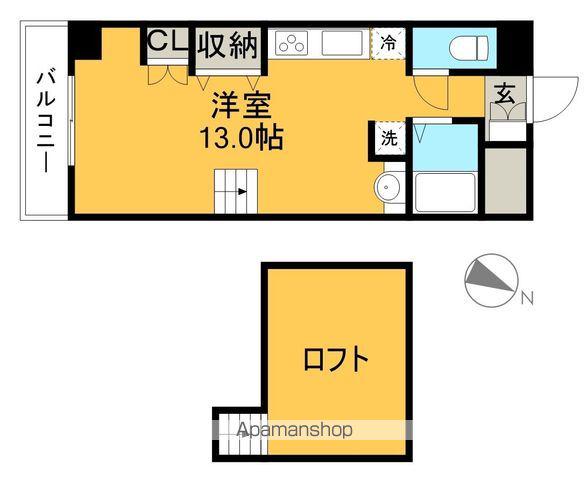 カーサローズヴェール(ワンルーム/5階)の間取り写真