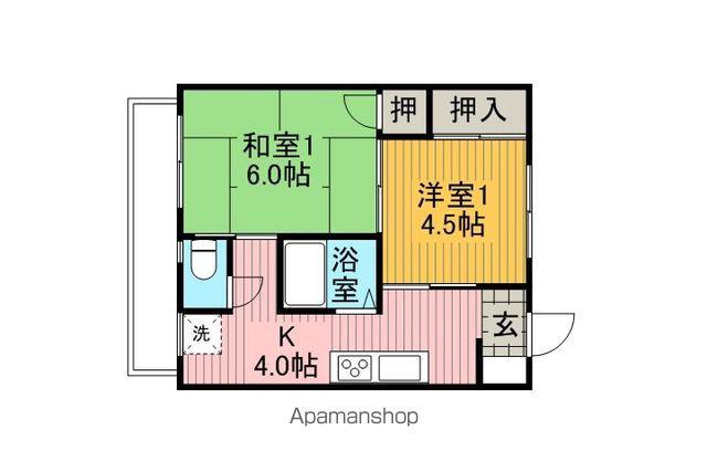 アーバンロクト(2K/2階)の間取り写真