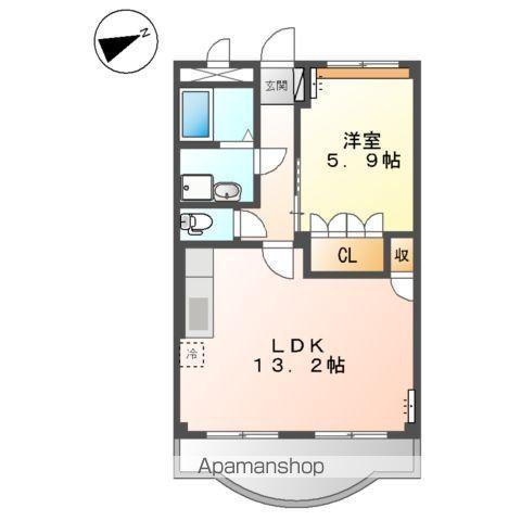 メゾン・グロワール(1LDK/2階)の間取り写真