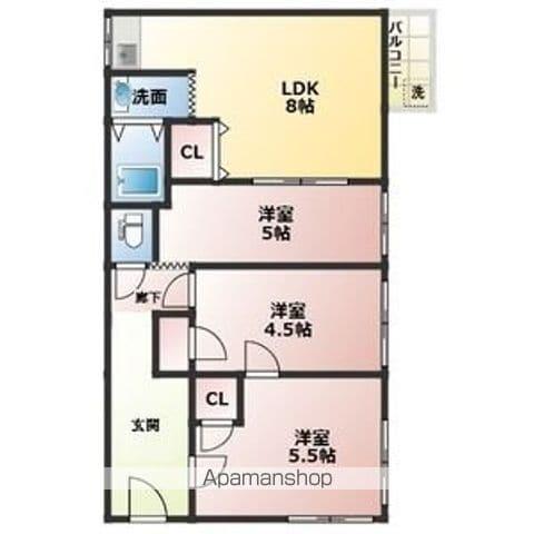 イスタ守口(3LDK/2階)の間取り写真