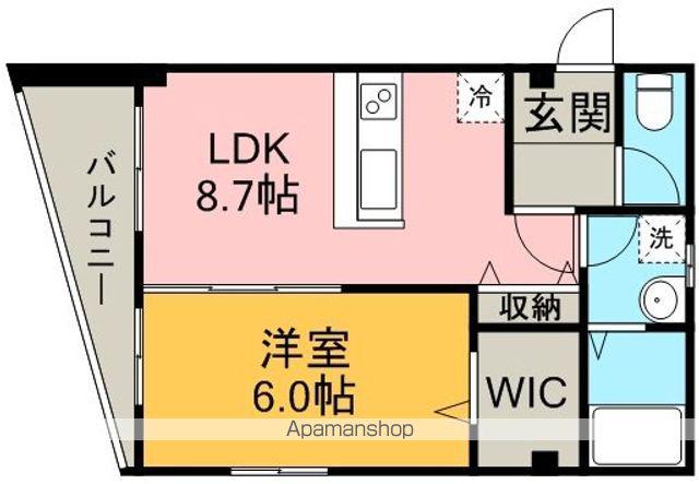 越山マンション(1LDK/3階)の間取り写真