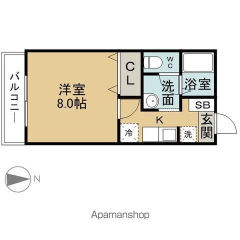 AMBITIOUS(1K/1階)の間取り写真