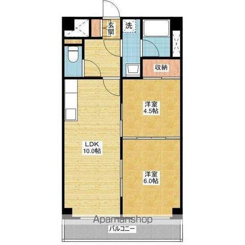 メゾンエトワール(2LDK/10階)の間取り写真