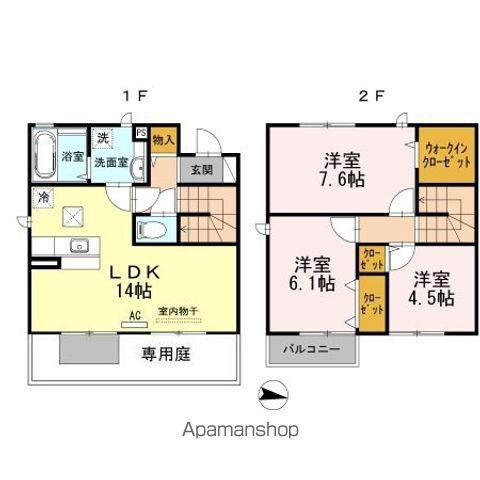 メゾン　ドマーニ　東３丁目　Ｃ棟(3LDK)の間取り写真