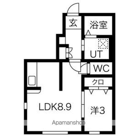 ララ・ポート(1LDK/1階)の間取り写真