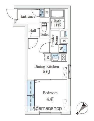 CREATIF学芸大学(1DK/3階)の間取り写真
