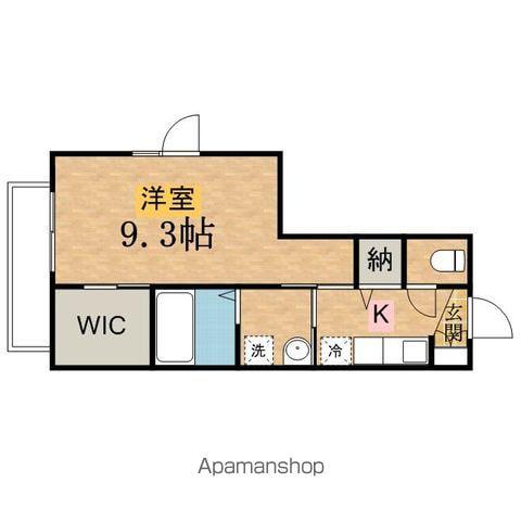 グランレーヴ(1K/2階)の間取り写真