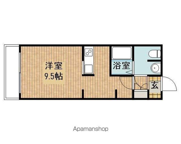 B-STAGE(1K/4階)の間取り写真